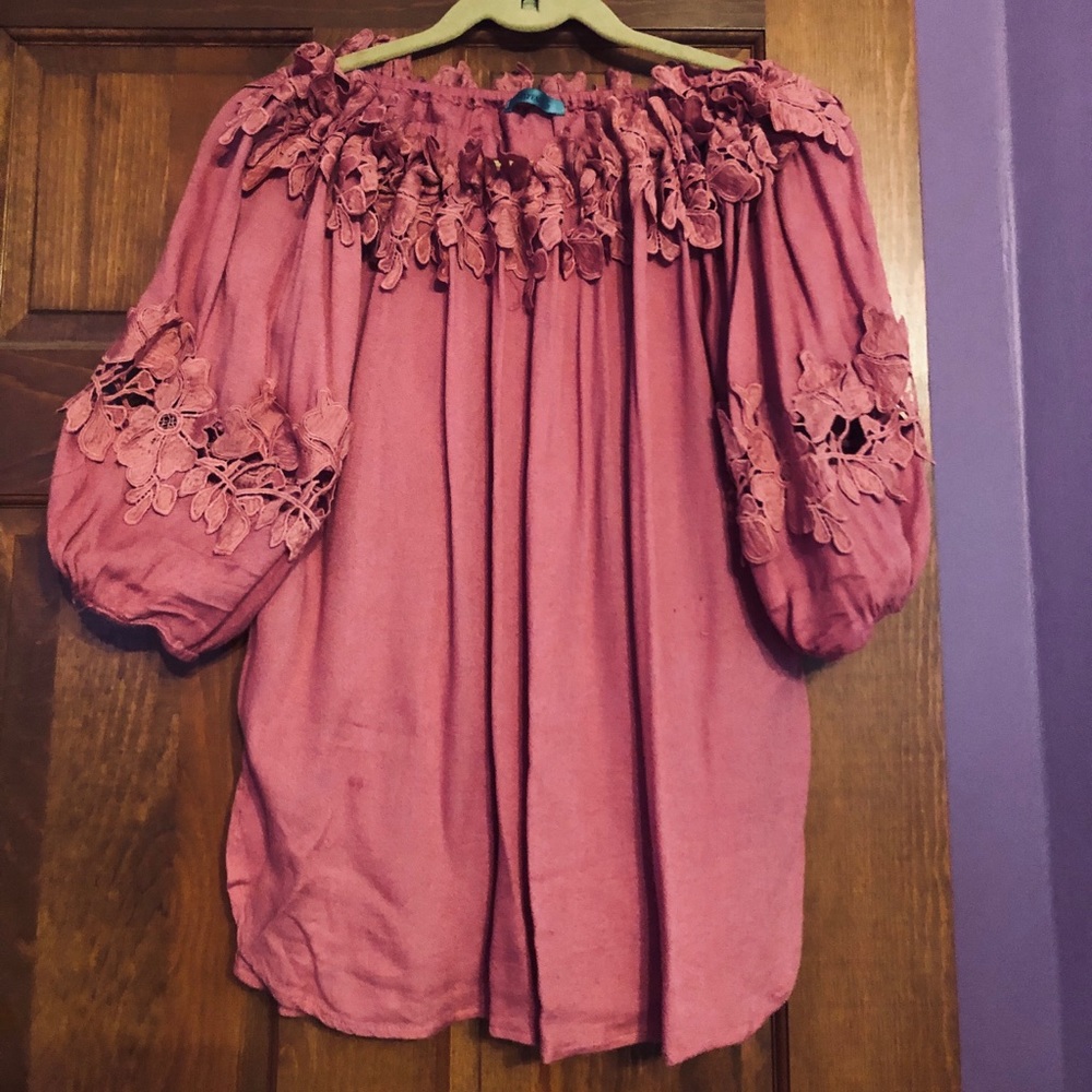 Tiffany Off the Shoulder Mauve top